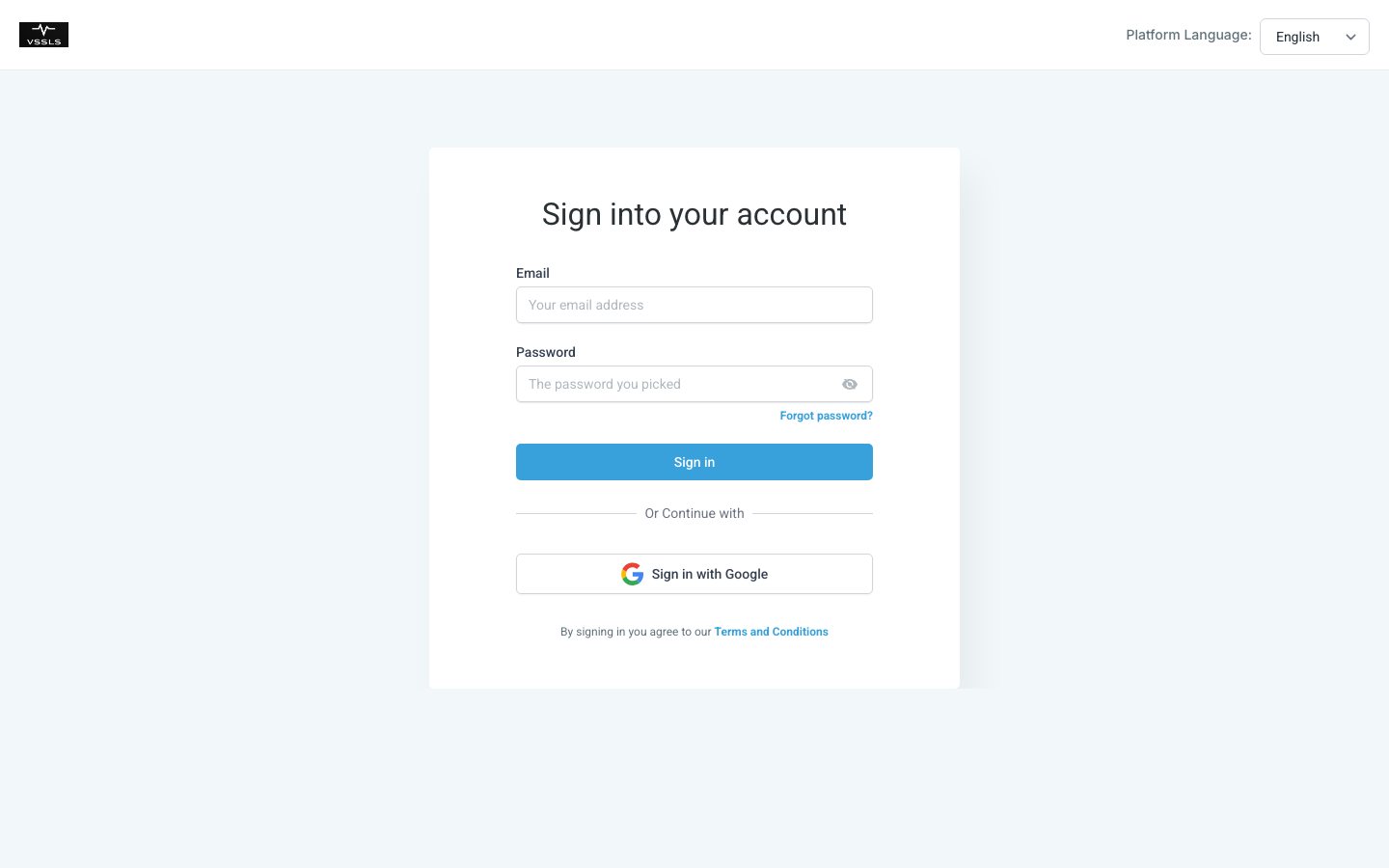 Your backend login