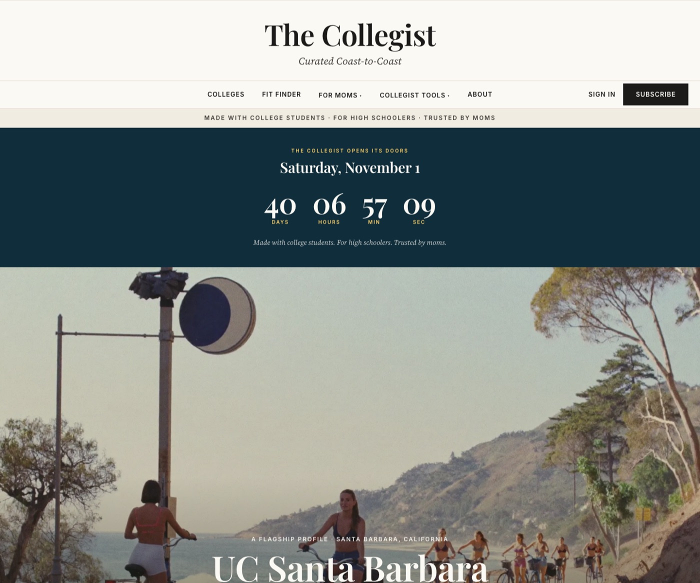 Home with the launch countdown