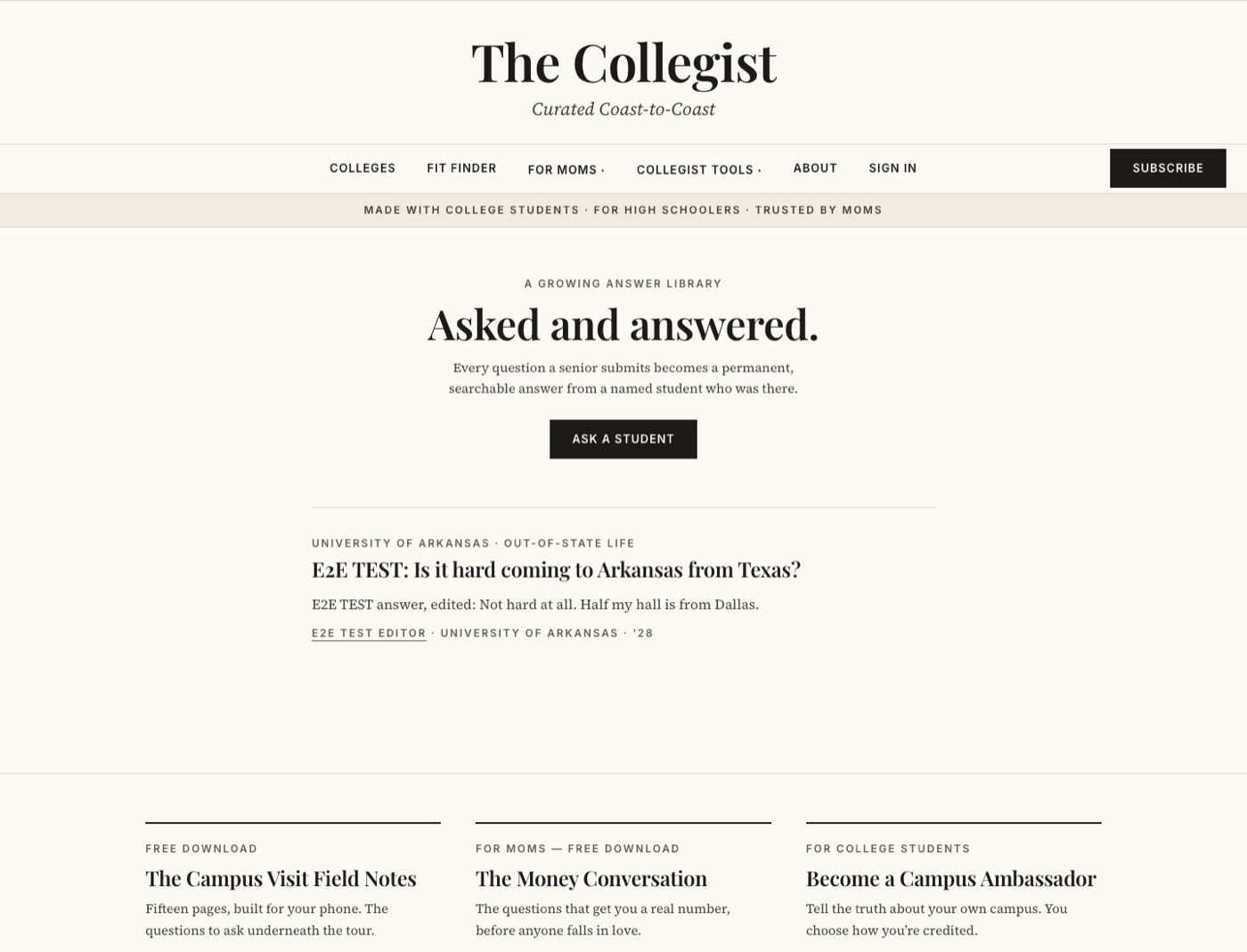 Anonymous questions answered by editors